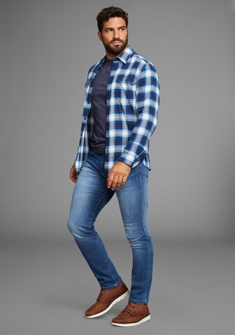 Man's World Regular Fit Hemd in Blau