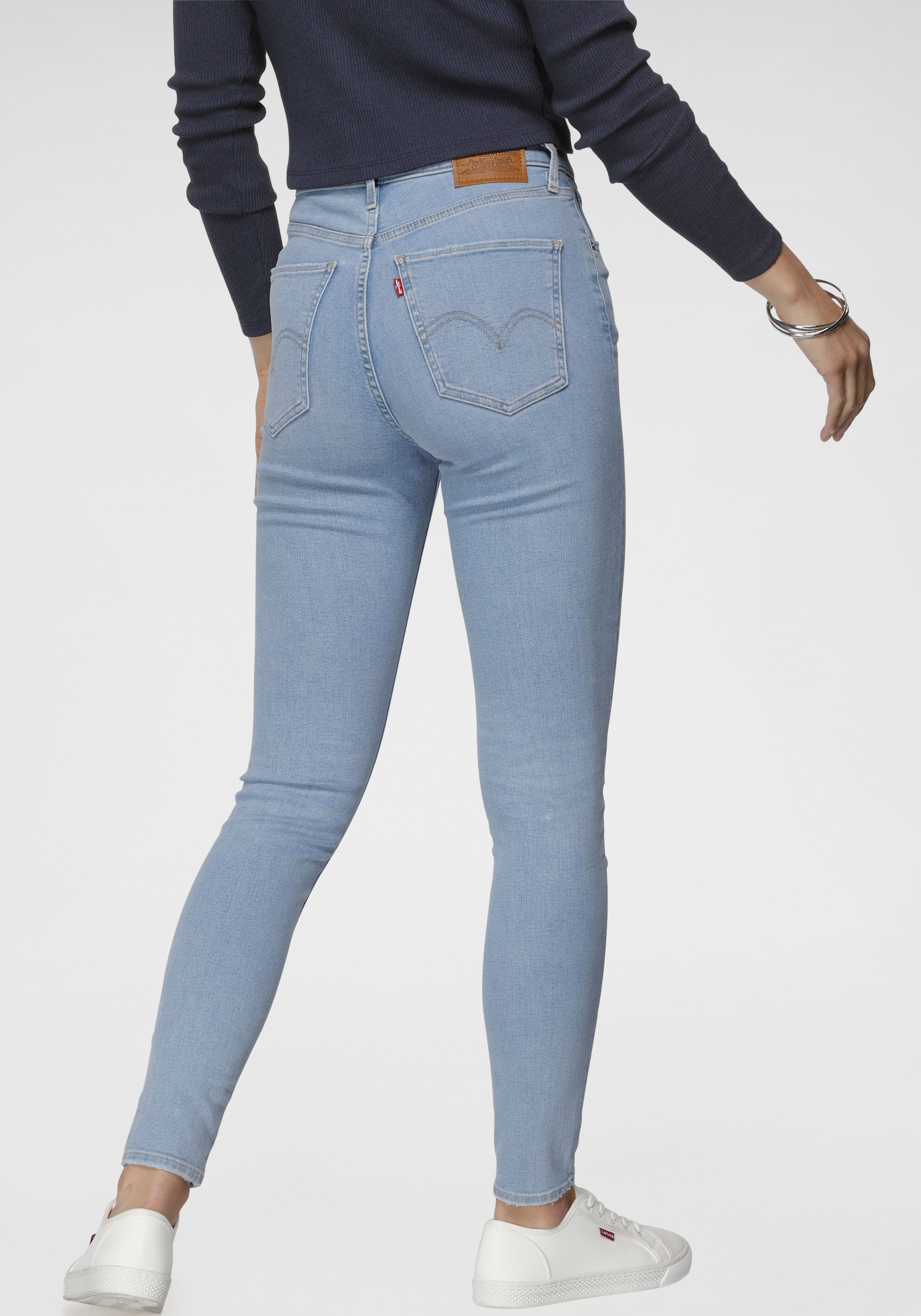 D9F1e Abbigliamento LEVIS Jeans MILE HIGH Super Skinny in Blu 