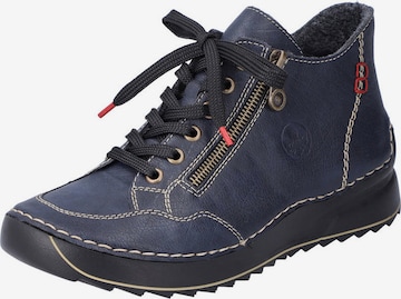 Scarpa stringata sportiva di Rieker in blu: frontale