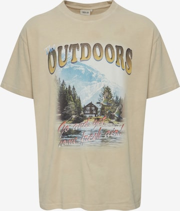 T-Shirt !Solid en beige : devant