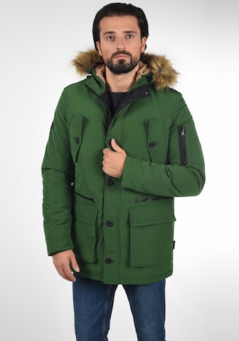 INDICODE JEANS Winter Parka 'Ruffy' in Green: front