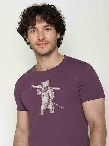 GREENBOMB Shirt ' Guide  Ski Bear ' in Red