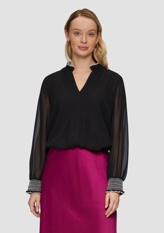 s.Oliver BLACK LABEL Bluse in Schwarz: Vorderseite
