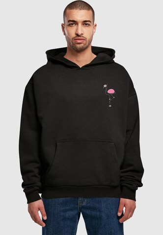 Sweat-shirt 'Flamingo' Merchcode en noir : devant