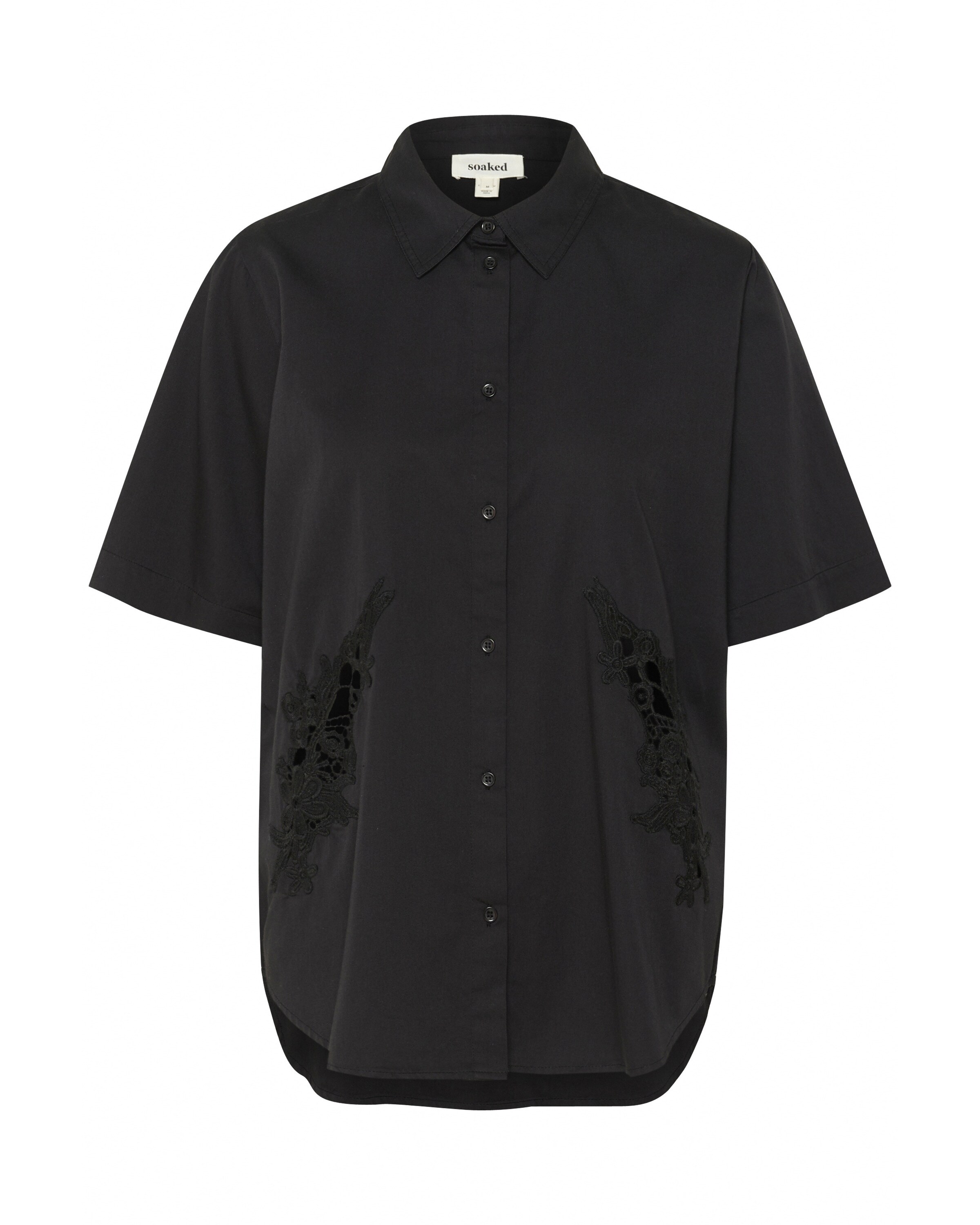 SOAKED IN LUXURY Blouse in Zwart: voorkant