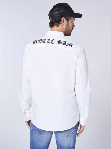 UNCLE SAM Regular Fit Hemd in Weiß