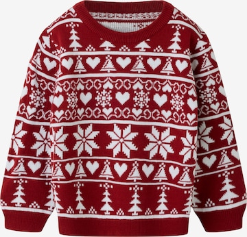NAME IT Sweater 'NMNRISMAS' in Red: front