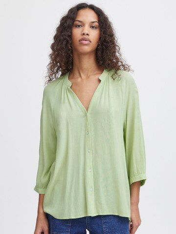 Camicia da donna ' MARRAKECH ' di ICHI in verde: frontale