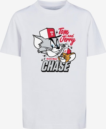 T-Shirt 'Tom And Jerry - Chase' ABSOLUTE CULT en blanc : devant