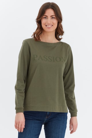 Fransa Sweatshirt in Green: front