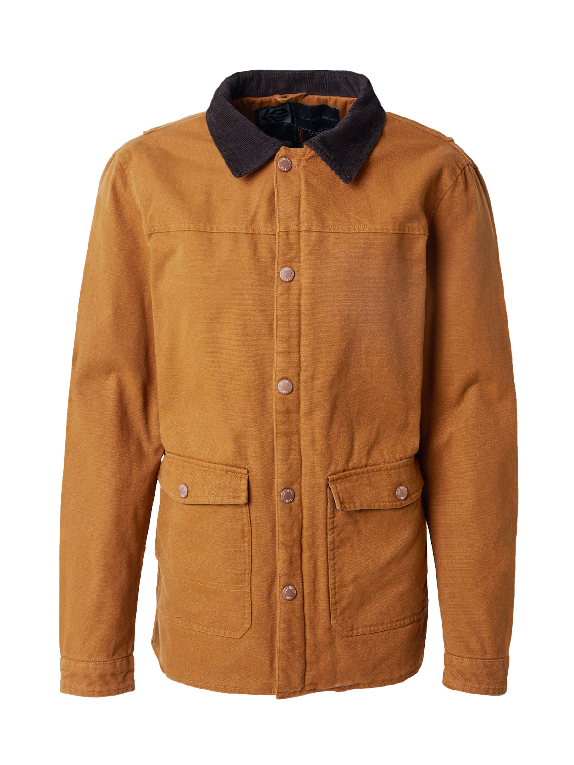 INDICODE JEANS Преходно яке 'Rip' в кафяво: отпред