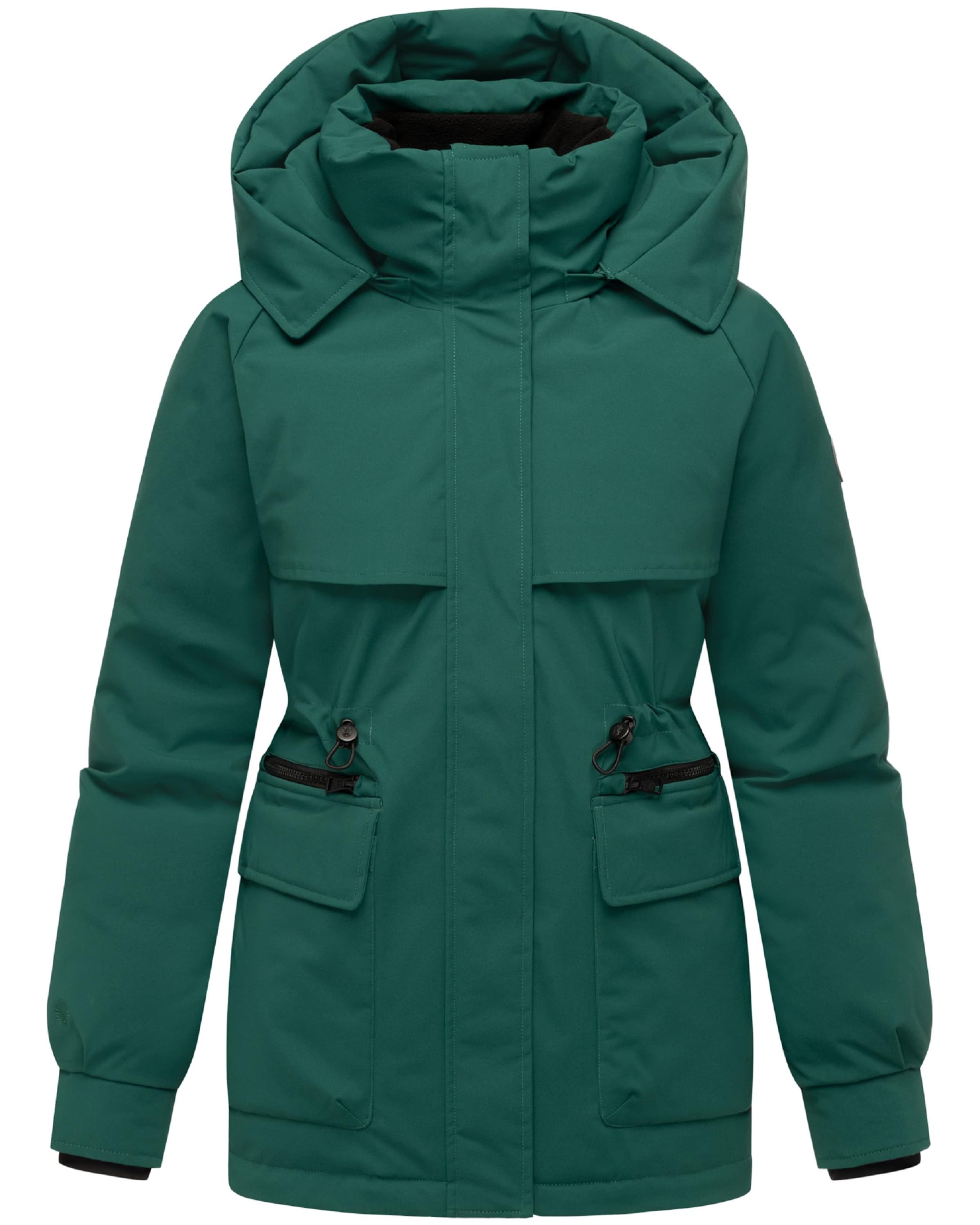 MARIKOO Χειμερινό παλτό 'Shigaraa XVI' σε πράσινο: μπροστά