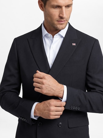 Finshley & Harding London Comfort fit Business-colbert ' Berry ' in Blauw