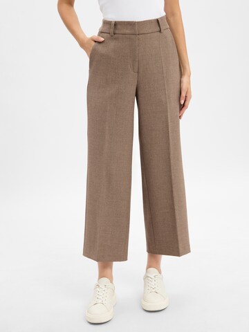 Cambio Wide leg Pleat-front trousers 'California' in Brown: front