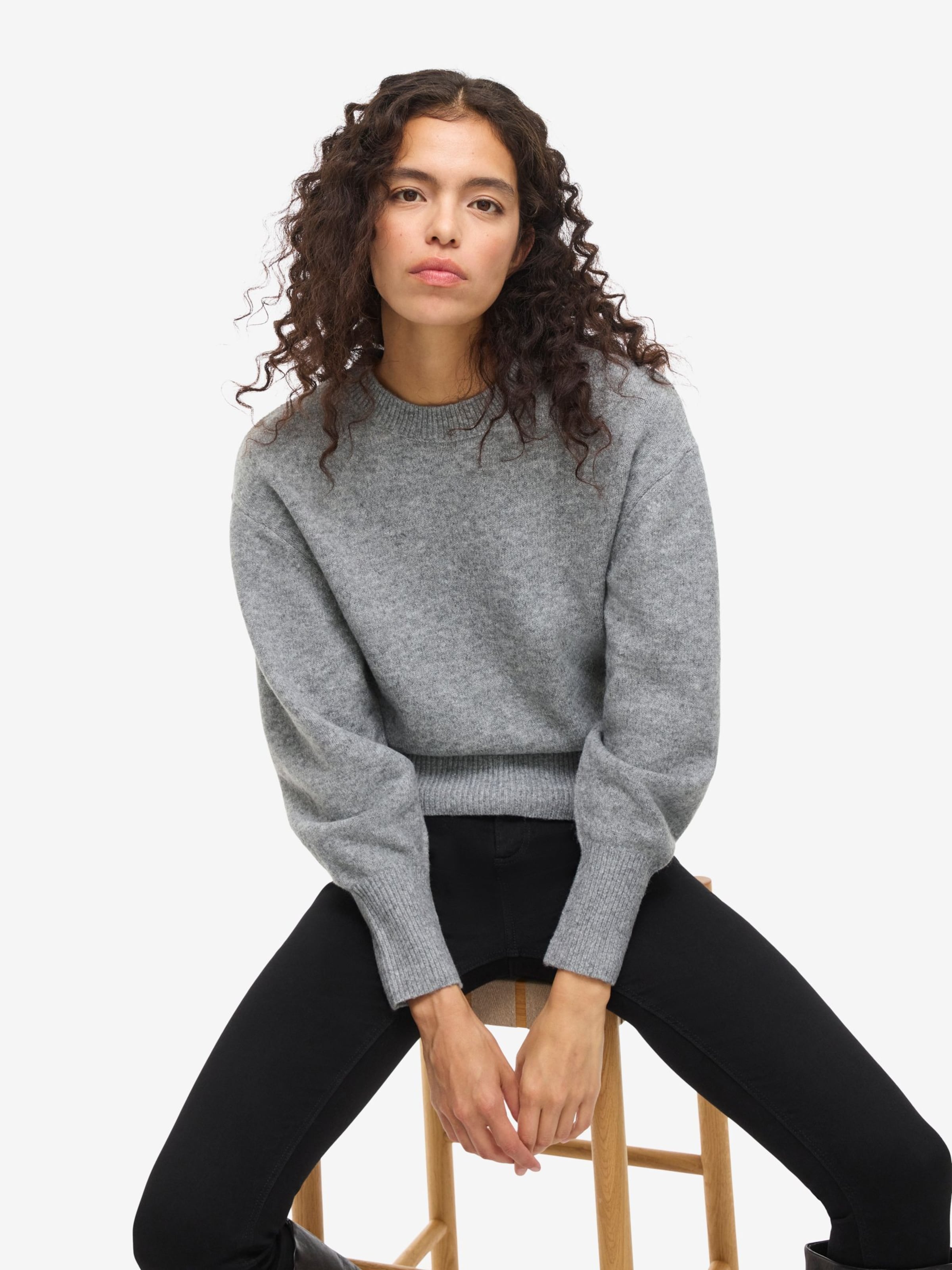Pull-over Noisy may en gris : devant