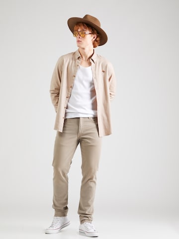 Abercrombie & Fitch Regular fit Overhemd in Beige