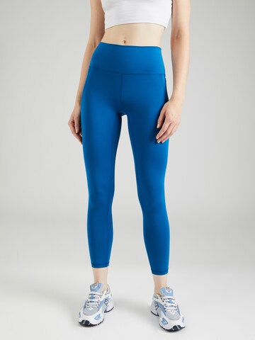 UNDER ARMOUR Skinny Workout Pants 'Meridian' in Blue: front