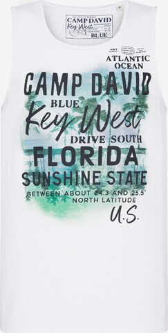 CAMP DAVID T-shirt i vit: framsida