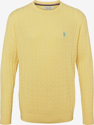 U.S. POLO ASSN. Svetr 'Mads' – žlutá: přední strana