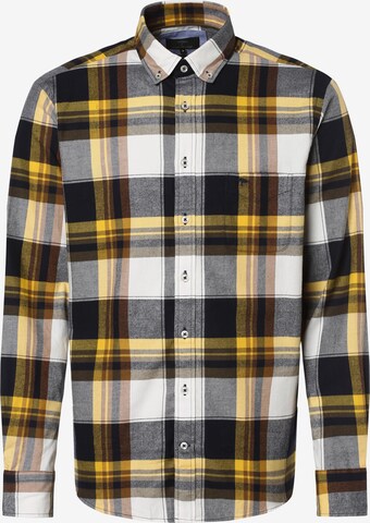 FYNCH-HATTON Regular fit Button Up Shirt in Brown: front