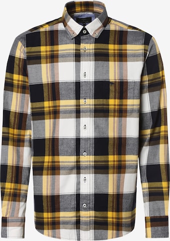 FYNCH-HATTON Regular fit Overhemd in Bruin: voorkant