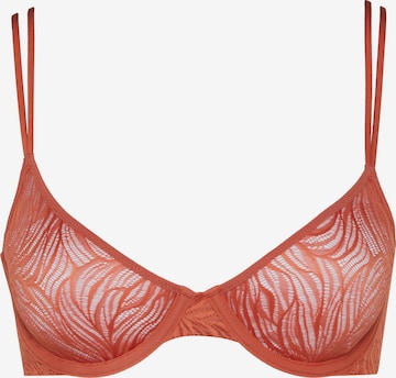 Calvin Klein Underwear - Sujetador 'Sheer Marquisette' en rojo: frente