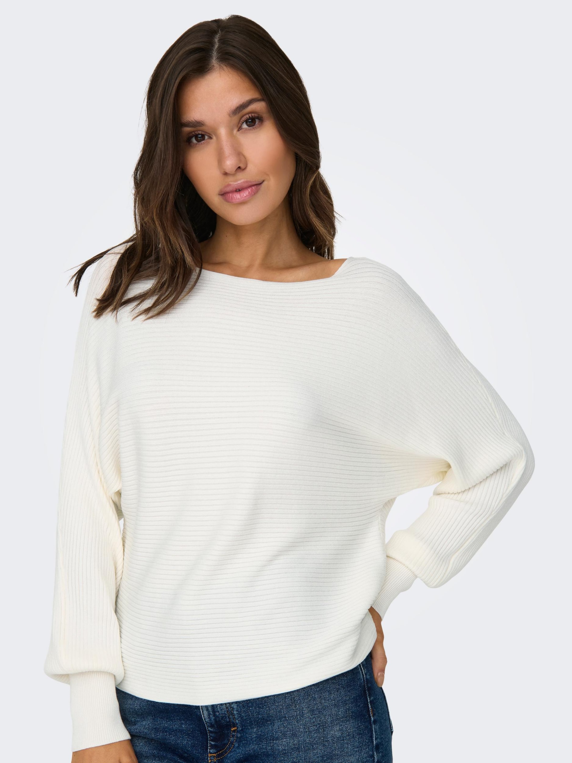 ONLY Sweater 'Adaline' in White | ABOUT YOU