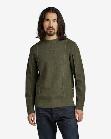 Pull-over G-Star RAW en vert : devant