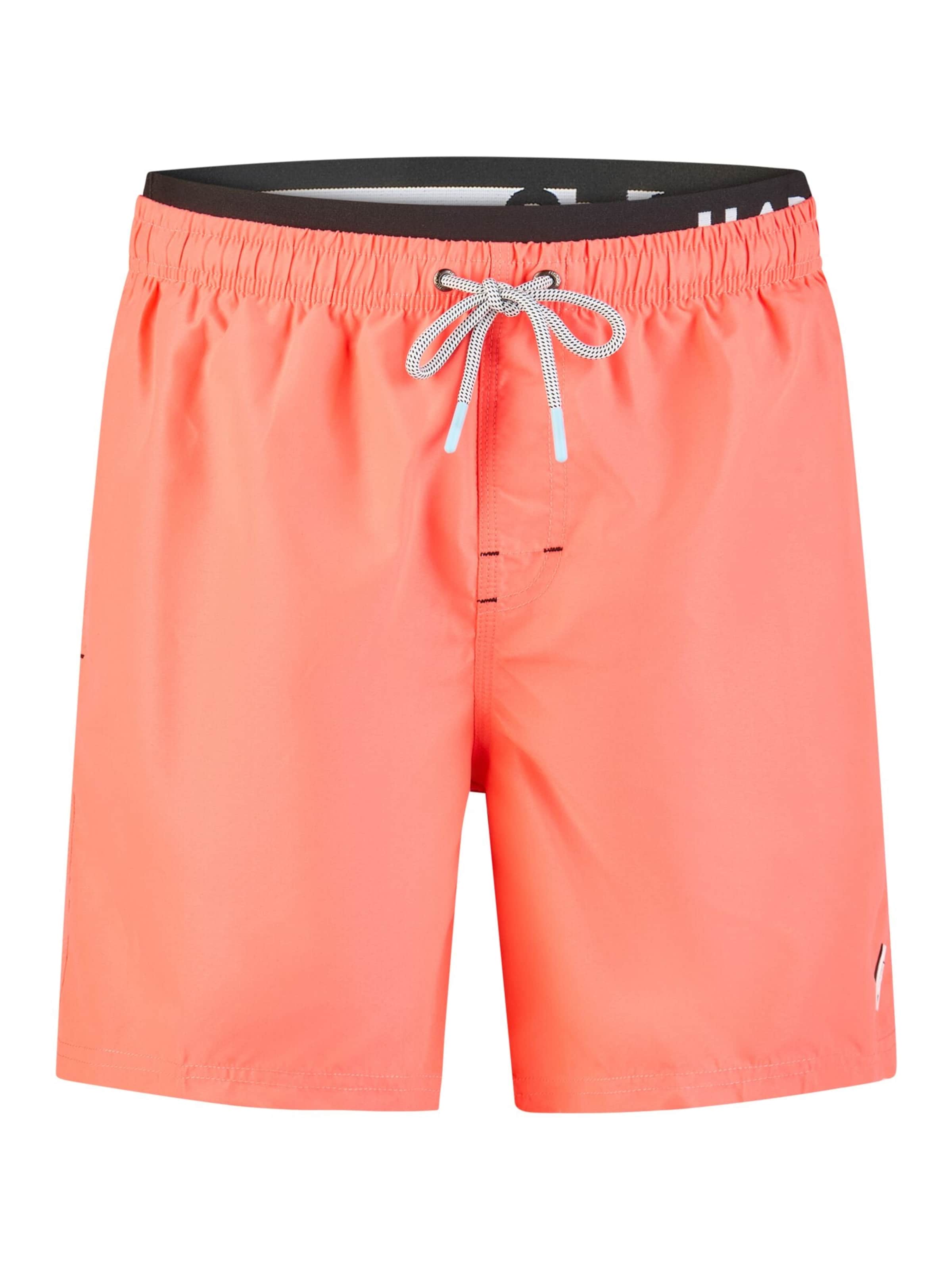 Happy Shorts Swimming shorts 'HAPPY SHORTS Men`s Beach shorts Beach pants Shorts neon red S - XXL' in Red: front