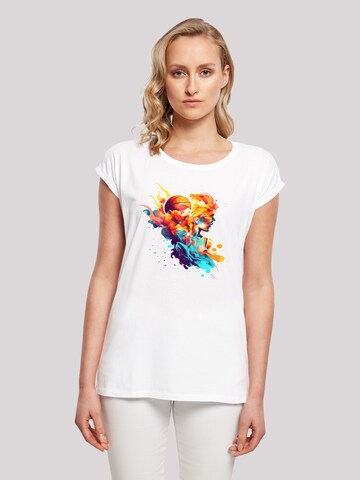 T-shirt 'Basketball' F4NT4STIC en blanc : devant