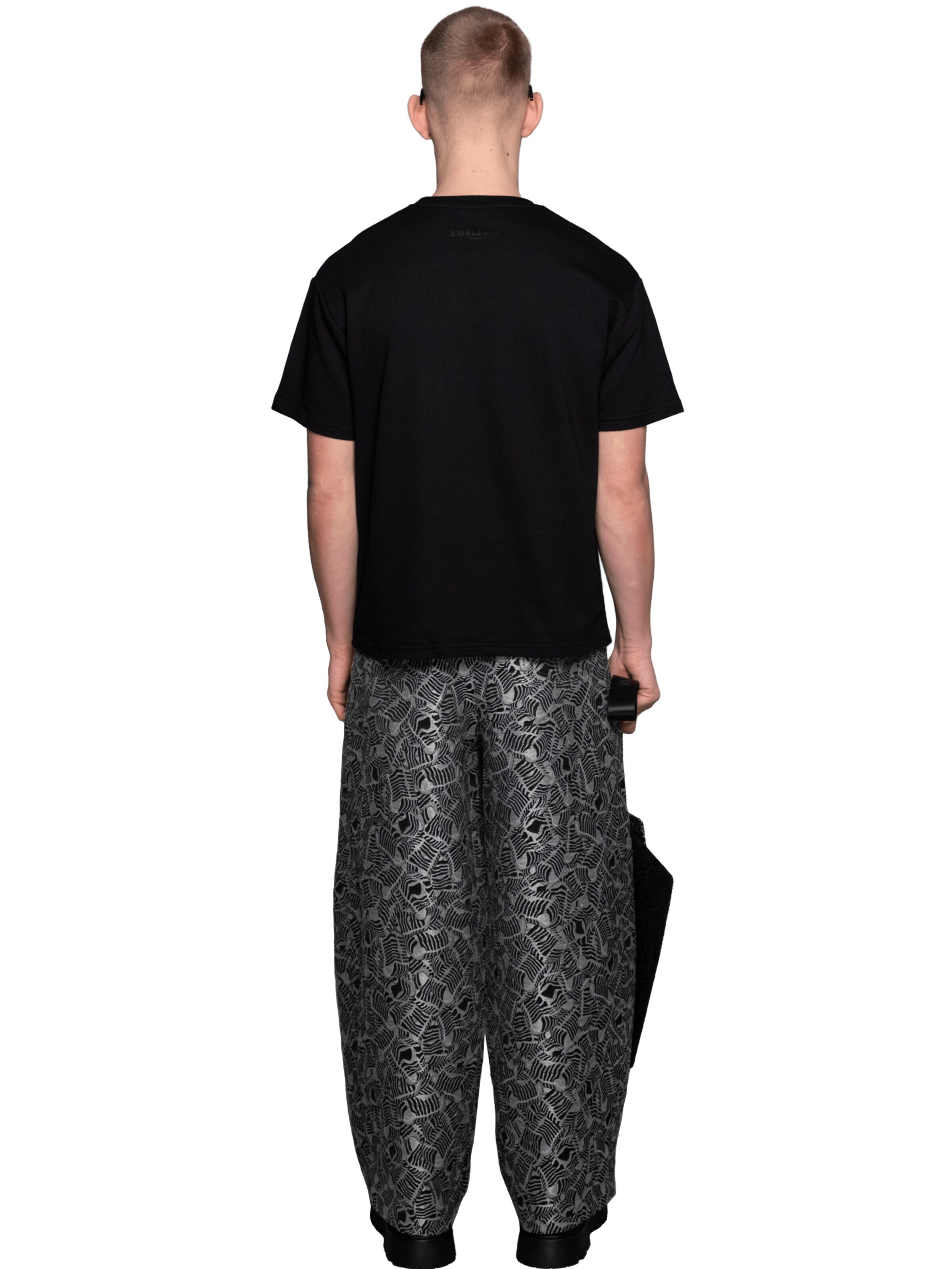 EMBLEMM Shirt 'Blurred Mic' in Black