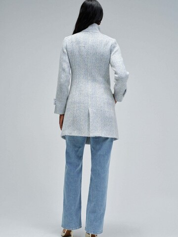 Salsa Jeans Winter Jacket 'Grace Long Woolen Coat' in Blue