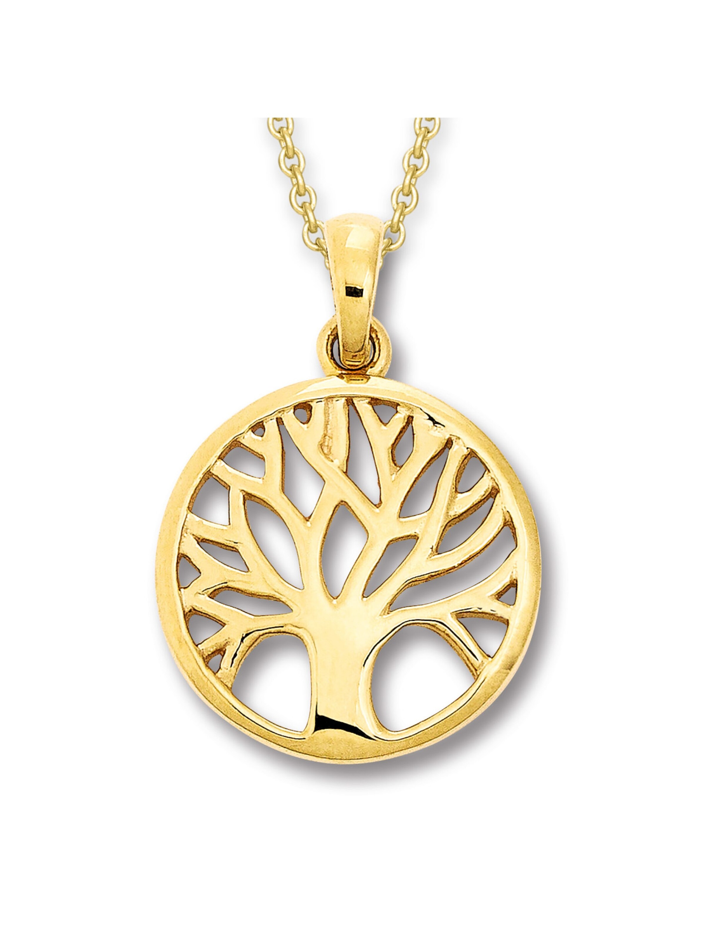 ONE ELEMENT Anhänger 'Lebensbaum' in Gold: Vorderseite