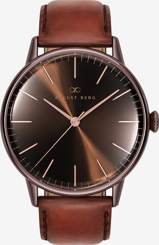 August Berg Analog Watch 'Serenity' in Brown: front