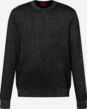 HUGO Red Sweater 'Schiq' in Black: front