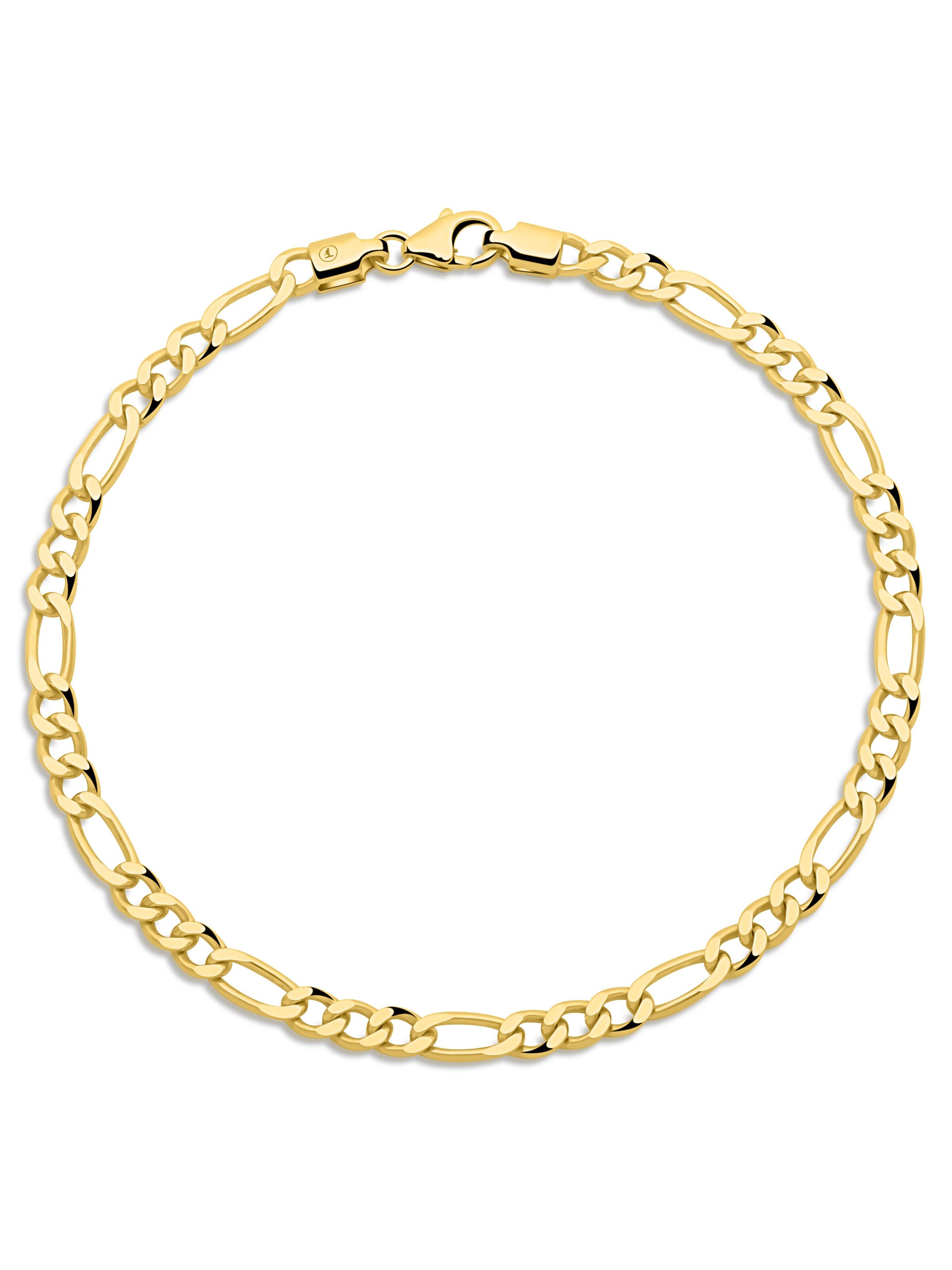 Tony Fein Armband 'Figaro'‌‌ in Gold: Vorderseite