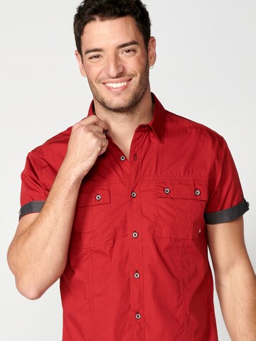 KOROSHI Slim Fit Hemd in Rot