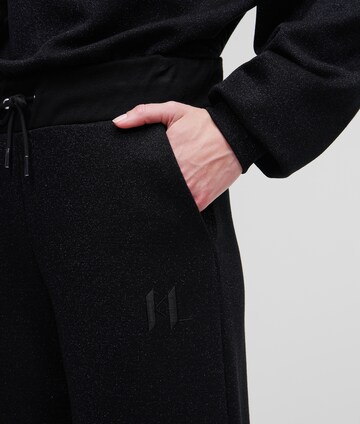 Karl Lagerfeld Wide Leg Hose in Schwarz