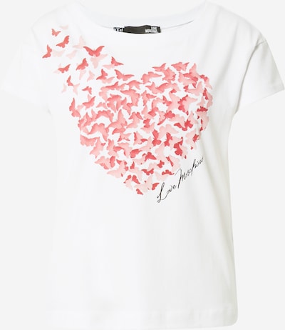 T-Shirt Love Moschino pe roz / roșu / negru / alb, Vizualizare produs