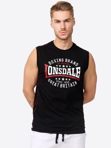 T-Shirt LONSDALE en noir : devant