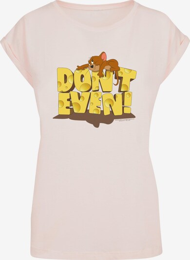 ABSOLUTE CULT T-shirt 'Tom and Jerry - Don't Even' en marron / jaune / poudre, Vue avec produit