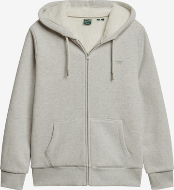 Veste de survêtement Superdry en gris : devant