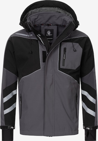Rock Creek Outdoorjacke in Grau: Vorderseite