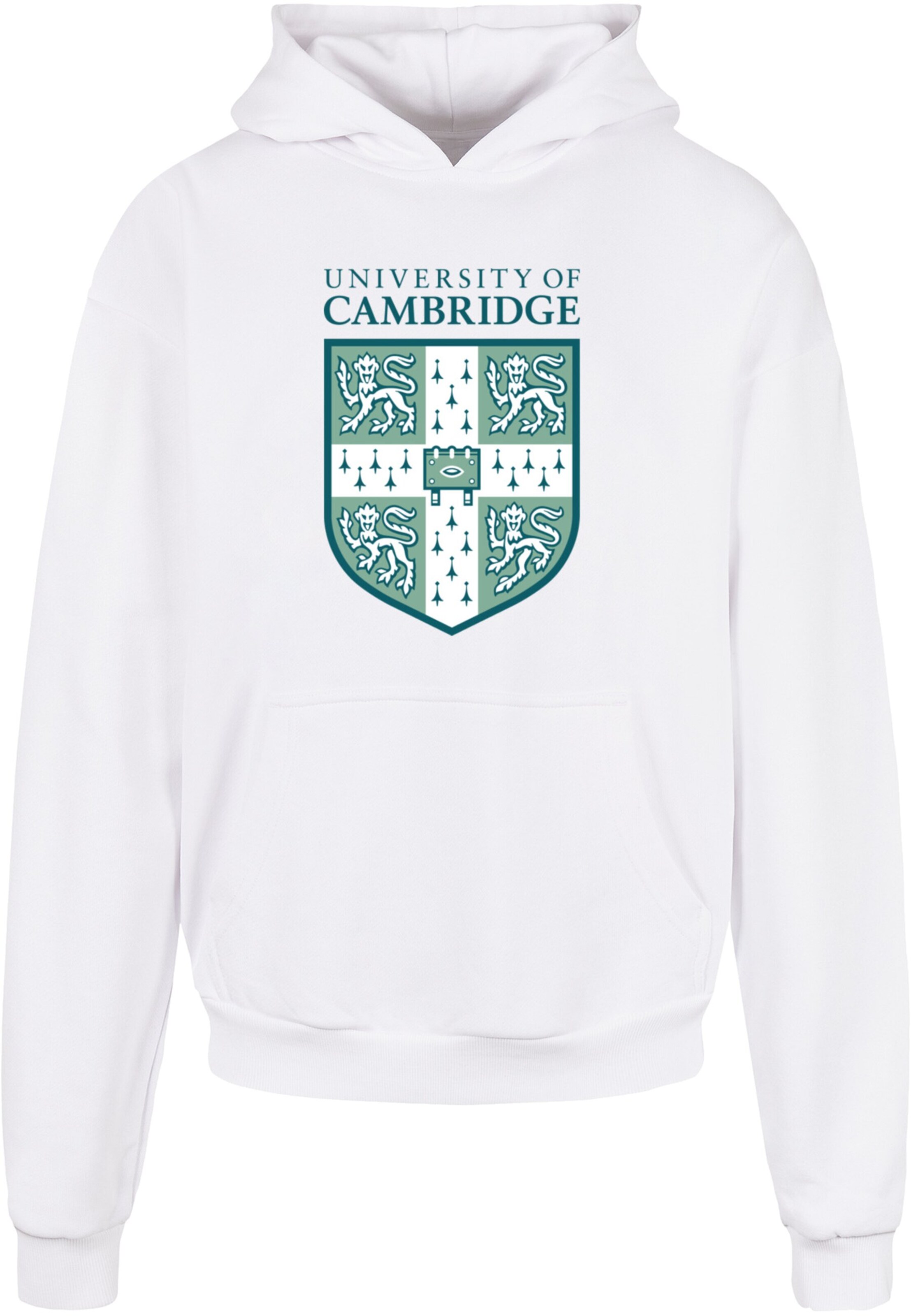 Merchcode Sweatshirt 'University Of Cambridge' in Weiß: Vorderseite