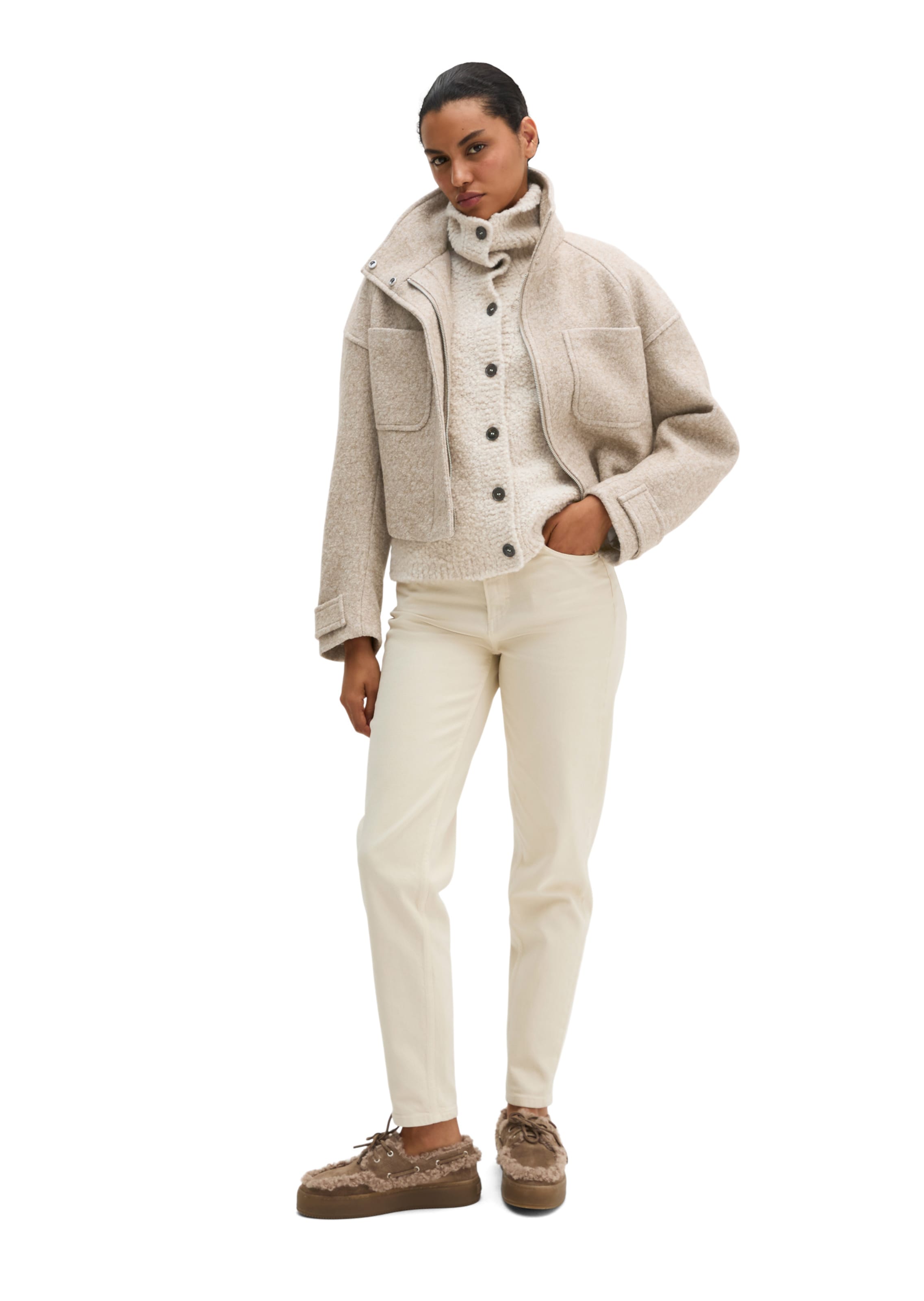 Marc O'Polo Tussenjas in Beige: voorkant