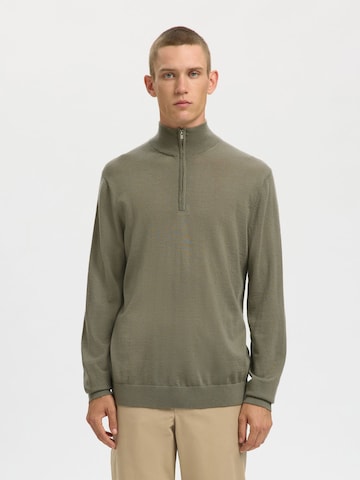 SELECTED Pullover 'SLHTray' in Grün: Vorderseite