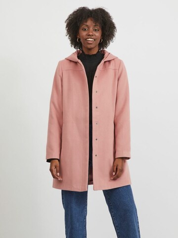 VILA Between-Seasons Coat in Pink: front