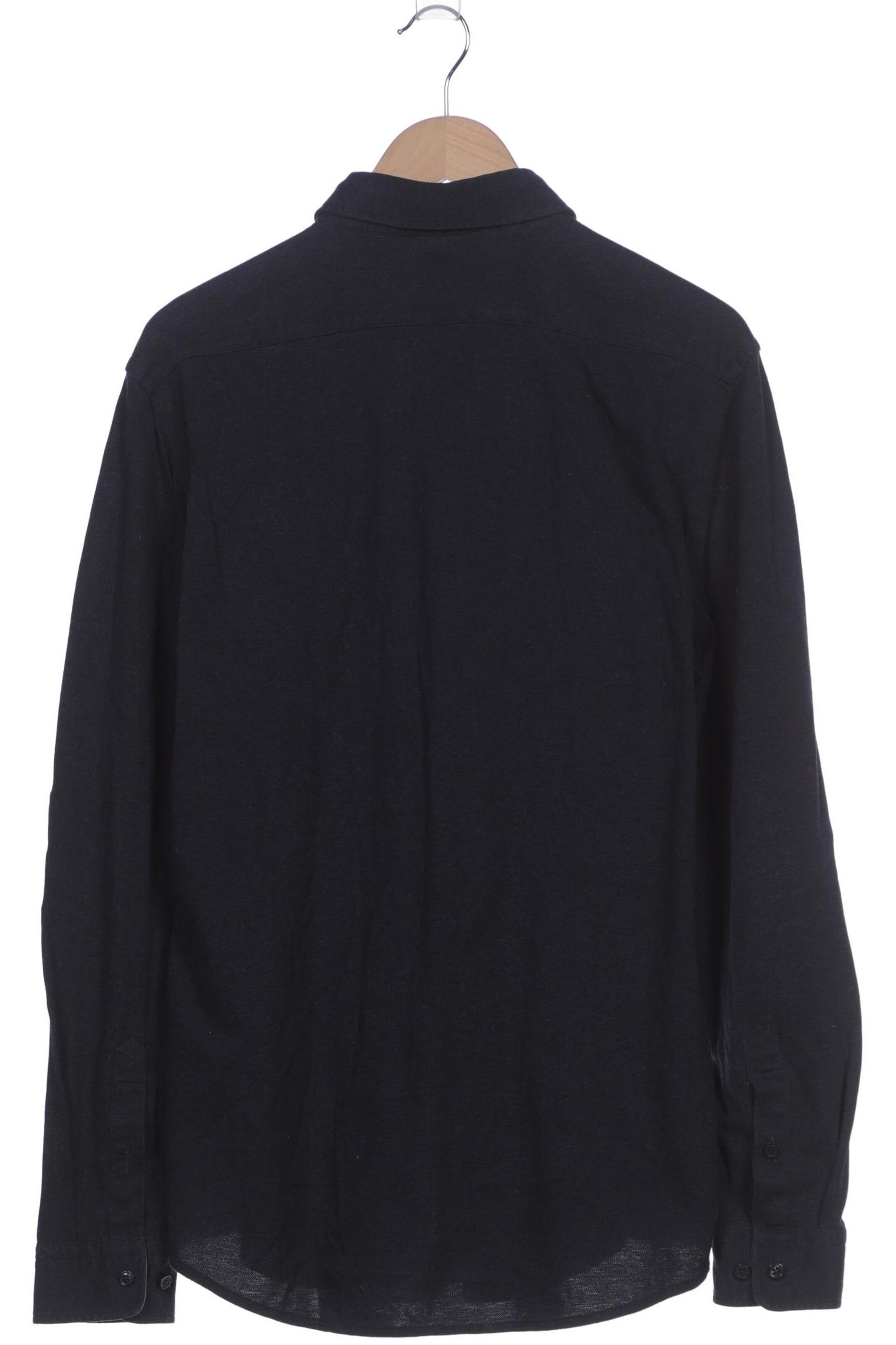 BOSS Black Button Up Shirt in L in Blue