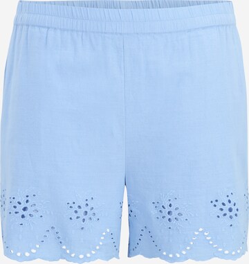 PIECES Curve Regular Shorts 'PCALMINA' in Blau: predná strana