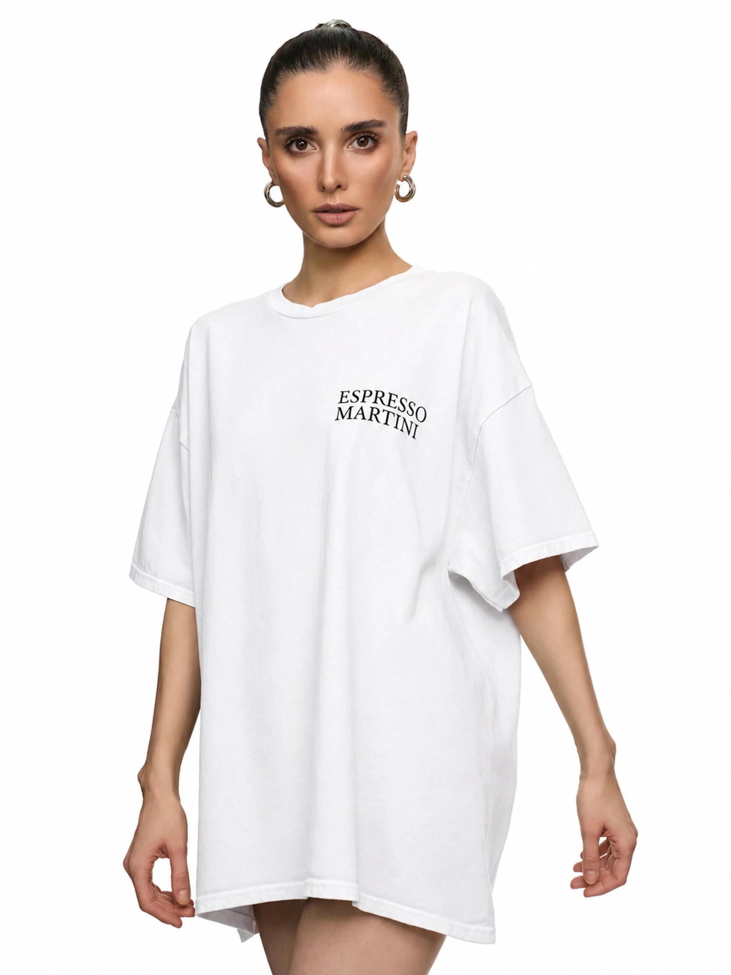 Worldclassca Oversized Shirt 'Espresso Martini' in White